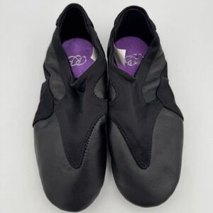 Russian Pointe Motion Sueded Split Black Dance Jazz Womens Shoes - Size 8 NWOB